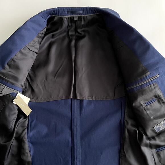 NWT J.Crew Crosby Classic Fit Suit Italian Cotton 38S Larusmiani Blue - Picture 8 of 16